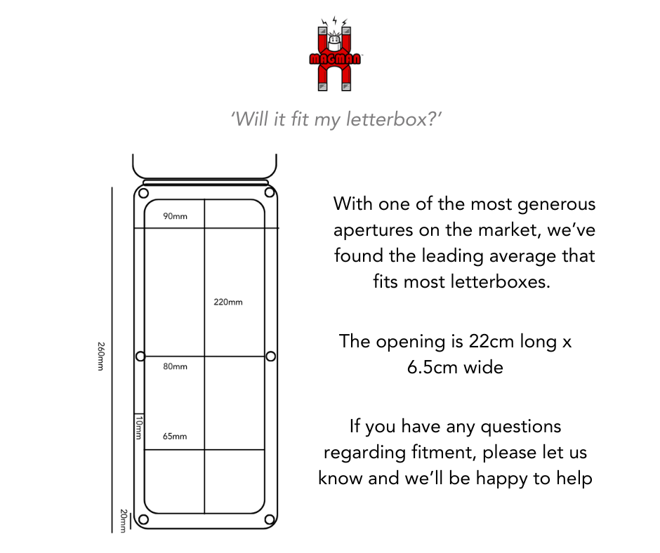Magflap MK3 Vertical Letterbox Draught Excluder | Portrait Orientation | Magnetic Seal | UK Made