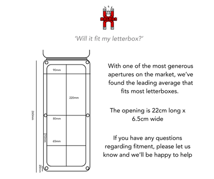 Magflap MK3 Vertical Letterbox Draught Excluder | Portrait Orientation | Magnetic Seal | UK Made