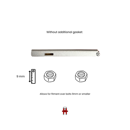 Technical diagram of a letterbox cover without additional gasket on a white background